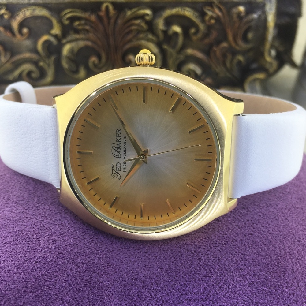 NWT Ladies White leather band Ted Baker Watch